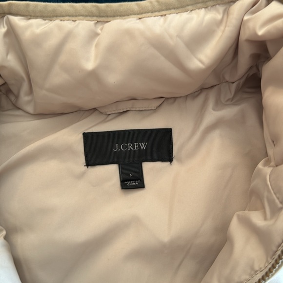 J. Crew Women’s Quilted Down Vest | Tan, Size Small | - Picture 4 of 5